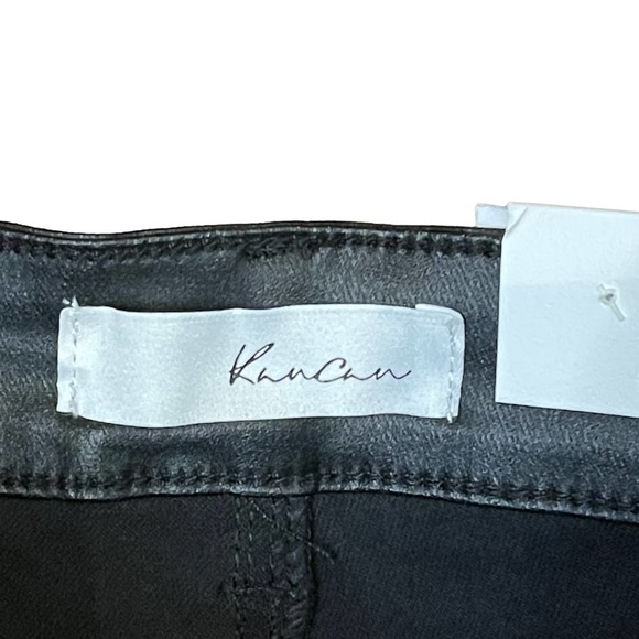 KanCan High Rise Ankle Skinny Jeans Size 1/24 Junior Faux Leather 21X27 - Picture 4 of 6